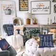 thumbnail image 5 of Fall Pillow Covers 20 x 20 Inch Blue Pumpkins Throw Pillow Covers for Farmhouse Autumn Cushion Covers Thanksgiving Pillow Case for Indoor Home Bedroom Sofa Decor, 5 of 6