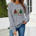 thumbnail image 5 of Craaazy Women's Christmas Shirt Long Sleeve Merry Christmas Sweatshirts Casual Pullover Tops Gifts, 5 of 8