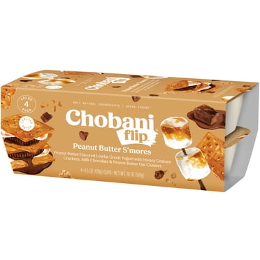 Chobani Flip Lowfat Greek Yogurt Limited Batch, Peanut Butter S'mores, 4.5oz 4 Pack