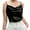Cowl Neck Black, variant on NeedBo Women's Silk Satin Tank Top V-Neck Camisole Sleeveless Loose Blouse Tank Shirt Spaghetti Strap XS-3XL
