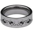thumbnail image 4 of Butterfly Rose Tungsten Carbide Ring, 4 of 6