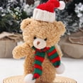 thumbnail image 4 of Bufanda de peluche de oso navideño, muñeco de oso navideño, juguete de peluche, decoración de fiesta, regalos de Navidad y Año Nuevo para niños, 4 of 5