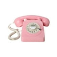 thumbnail image 2 of Téléphone Filaire de Bureau à Cadran Rotatif Vintage Téléphone Rétro Rose, 2 of 10