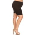 thumbnail image 2 of Women's Plus Size Casual Comfy Workout Yoga Basic Solid Biker Shorts Pants, 2 of 3