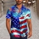 thumbnail image 2 of Mens Casual Botón Arriba Camisas de Manga Corta, Vintage Bowling Cuba Playa Verano, Retro Botón Arriba Camisa, 2 of 8