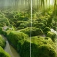 thumbnail image 2 of Juego de 2 cortinas opacas 3D con aislamiento térmico para ventana, 165 x 14 cm Bosque verde, 2 of 8