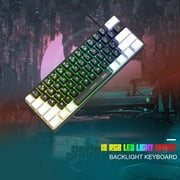 MageGee Wired Gaming Keyboard with RGB Backlight, Black/White