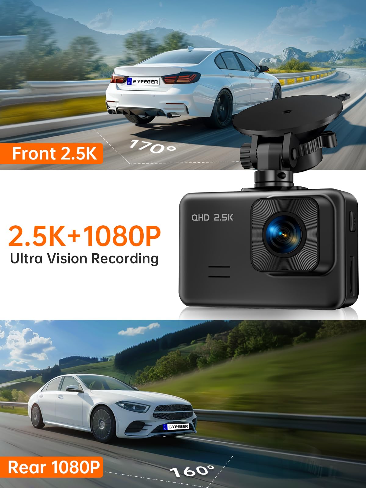 Soifcik Dual Dash Cam 2.5K Front 1080P Rear photo 4