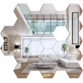 thumbnail image 1 of Easy To Stick And Remove, Modular Sectional Sofa Hexagonal Mirror Tiles With Smooth Rounded Edges For Living Room And Bedroom (24), 1 of 7