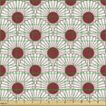thumbnail image 2 of Ambesonne Floral Fabric by the Yard Upholstery, Traditional Chrysanthemum, 3 Yards, Pale Maroon White, 2 of 5