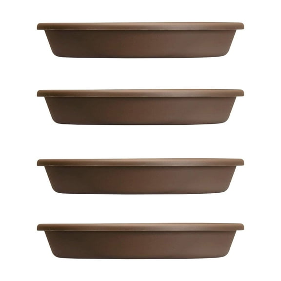 The HC Companies Planter Saucer for Classic Pots, Chocolate (4 Pack)