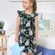 thumbnail image 4 of Fotbe Cartoon Koala Bear Vestido de Dormir para Niñas de 3 a 10 Años, Mangas Cortas, Estilo Princesa, Pijama Camisón con Mangas Voladas-X-Large, 4 of 6