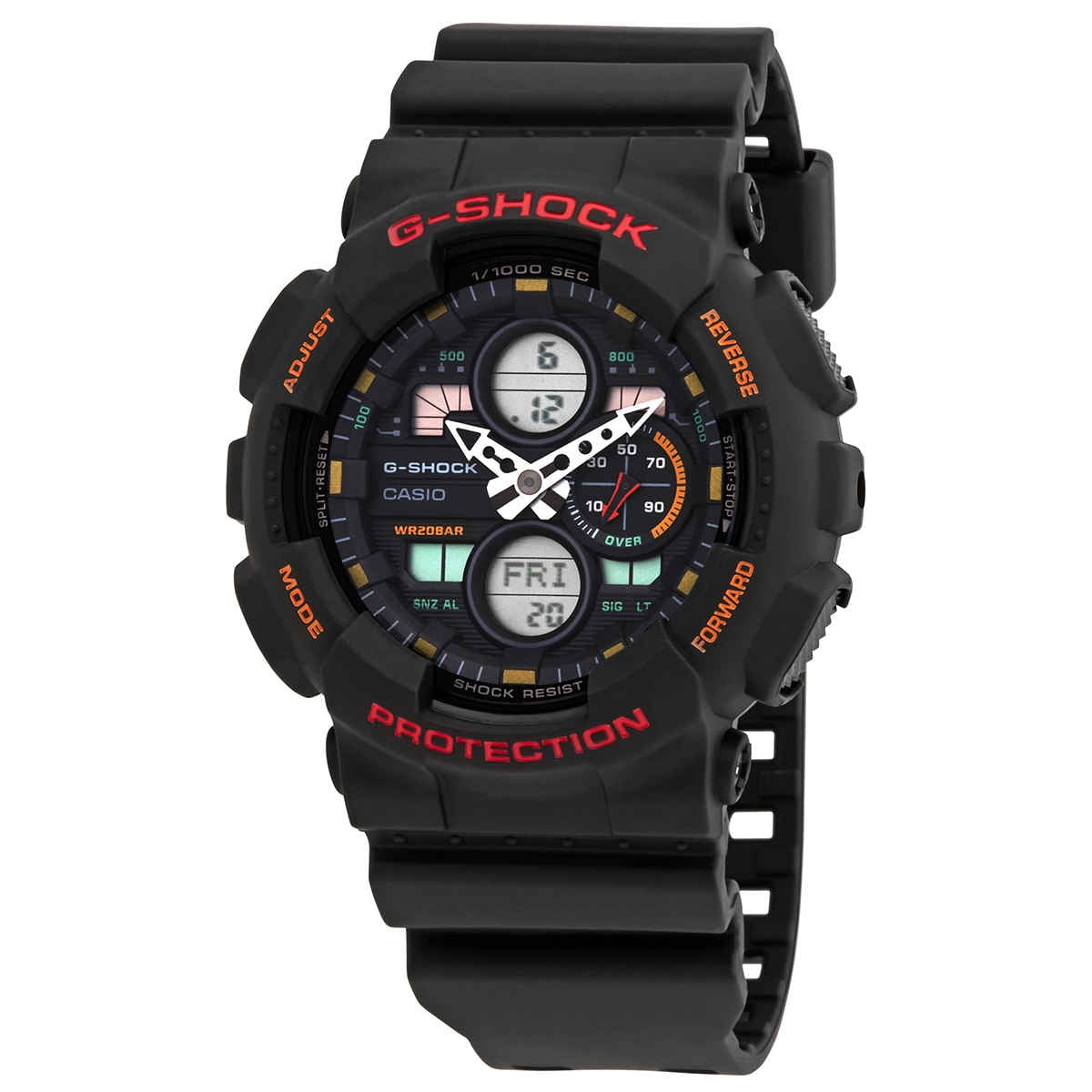 casio mens g shock alarm chronograph watch
