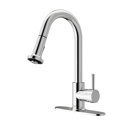 Vigo Pull Out Spray Kitchen Faucet With Deck Plate Walmart Com