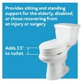 Keeomi Elongated Hinged Raised Toilet Seat, Adds 3.5 Inches of Height