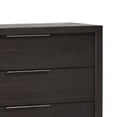 thumbnail image 3 of Jose 42 Inch Acacia Wood 3 Drawer Nightstand, Metal Handles, Dark Gray, 3 of 6