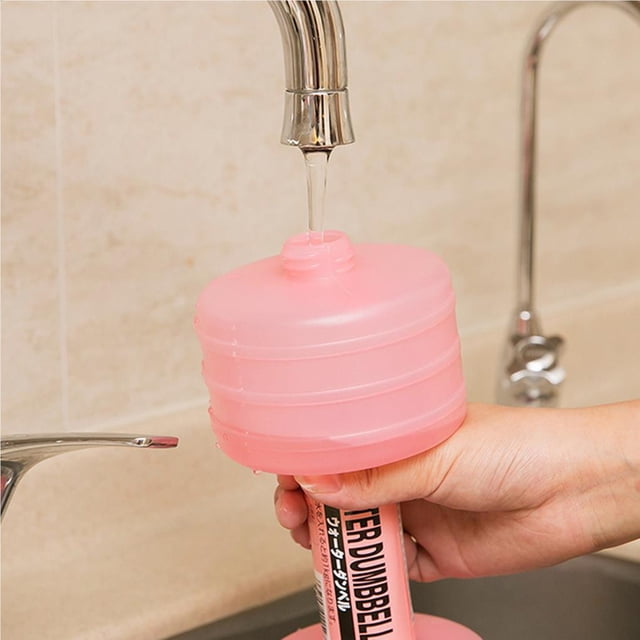 Mancuerna llena de agua Naiovety 2 Piezas rosa verde ajustable para gimnasio mujeres