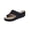 Black, variant on Women's Toe Ring Wedge Slide Sandals, Open Toe Slip-On Platform Shoes, Casual Beach Vacation Walking Summer Shoes Yellow