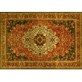 thumbnail image 1 of Ahgly Company Indoor Rectangle Medallion Yellow Traditional Area Rugs, 8' x 12', 1 of 4