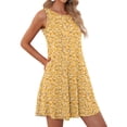 thumbnail image 5 of OutfitShow Summer Dresses for Women Casual Sleeveless Sundresses Floral Beach Short Dress with Pockets, 5 of 8