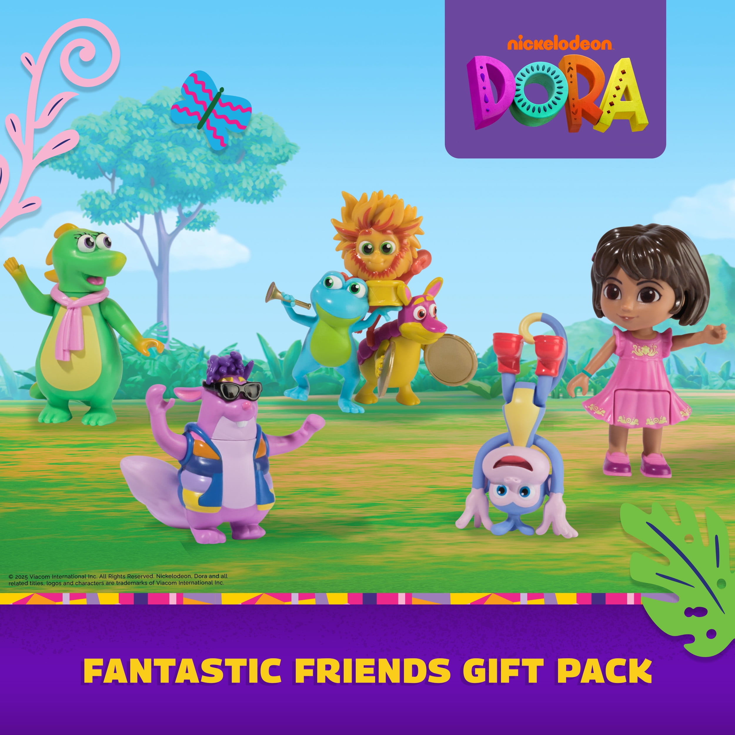 Dora, Fantastic Friends Gift Pack with Dora, Boots, Tico, Isa, and the Fiesta Trio, for Kids 3+, DORA FIGURE GIFT PAC