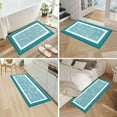 thumbnail image 6 of Findosom 3pcs Bathroom Rugs Set with U-Shaped Mat, Non Slip, Quick Drying, Ultra Soft and Water Absorbent Bath Rug Mat Carpet Machine Washable 18"x26"+18"x48"+U Shape 20"x24" Aqua, 6 of 8
