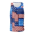 thumbnail image 4 of FUZHIQ Men's Sleeveless Tank Top Independence Day Patchwork American Flag Design 4th of July Casual Breathable Muscle Shirt for Summer Holiday Beach Workout Daily Wear,L, 4 of 4
