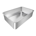 thumbnail image 3 of Caja de arena para gatos, inodoro para gatos, contenedor desmontable de lados altos, acero inoxidable resistente B, 3 of 8