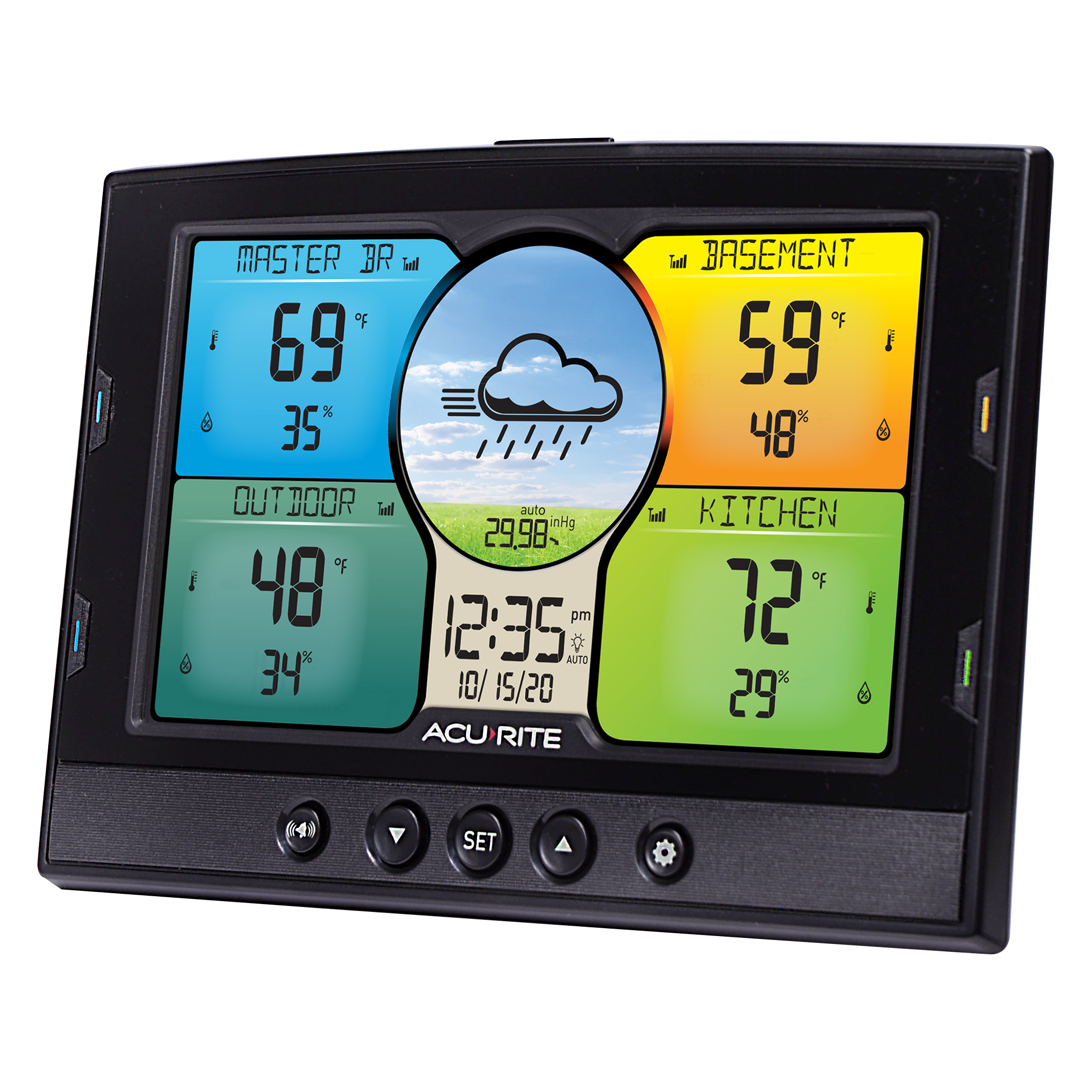 AcuRite Multi-Location Weather Station for Hyperlocal Forecast and  Temperature/Humidity (02082) 