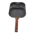 thumbnail image 4 of Sartén Antiadherente Para Huevos, Sartén De Fondo Plano De 3 Secciones Con Resistente Al Calor, Sartén Negra Para Desayuno Con Conductividad Térmica Uniforme, 4 of 7