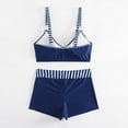 thumbnail image 5 of UTSJKR Women's 2 Piece Bikini Sets Fashion Striped Suspenders Two Piece Swimsuits Plus Size Sexy Tankini Bathing Suits 2025 Dark Blue M, 5 of 6