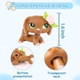 thumbnail image 3 of Minilps Pet Toy Dachshund #556 with Bowknot Accessory,Heart Eyes,Collectible Mini Toy Figurines, 3 of 7