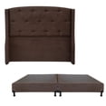 thumbnail image 1 of Box Base Cama King Size + Cabecera Zefyr Chocolate Dicasa Zefyr Bless, 1 of 8