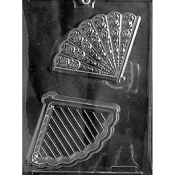 Grandmama's Goodies W040 Fan Pour Box Wedding Shower Chocolate Candy Soap Mold with Exclusive Molding Instructions