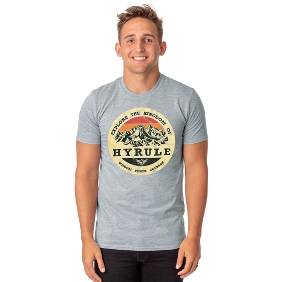 The Legend Of Zelda T-Shirt Men's Explore The Kingdom Adult Short Sleeve Tee
