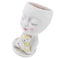 thumbnail image 3 of Face Flowerpot, Head Planter Decorative Resin Multifunctional Adorable Drainage Holes  for Home for Yard, 3 of 8