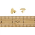 thumbnail image 4 of U8MO 10 Gold 304 Stainless Steel Filigree Flower Earring Post Loop Stud Findings 17mm, 4 of 9