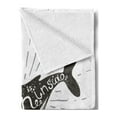 thumbnail image 2 of Whale Soft Flannel Fleece Throw Blanket, Ocean Inside of You Inspirational Typography with Big Fish Grunge Illustration, Cozy Plush for Indoor and Outdoor Use, 60" x 80", Charcoal Grey, by Ambesonne, 2 of 5