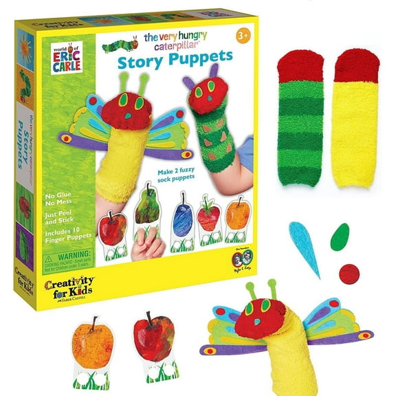 Creativity for Kids The Very Hungry Caterpillar Story Puppets, Craft Kits for Boys & Girls Toddlers 3 