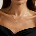 thumbnail image 2 of Gold Initial Necklaces for Women 14K Gold Plated Dainty Letter Necklace Personalized Initial Pendant Necklace Tiny Letter Name Necklaces Christmas Gift for women, 2 of 13