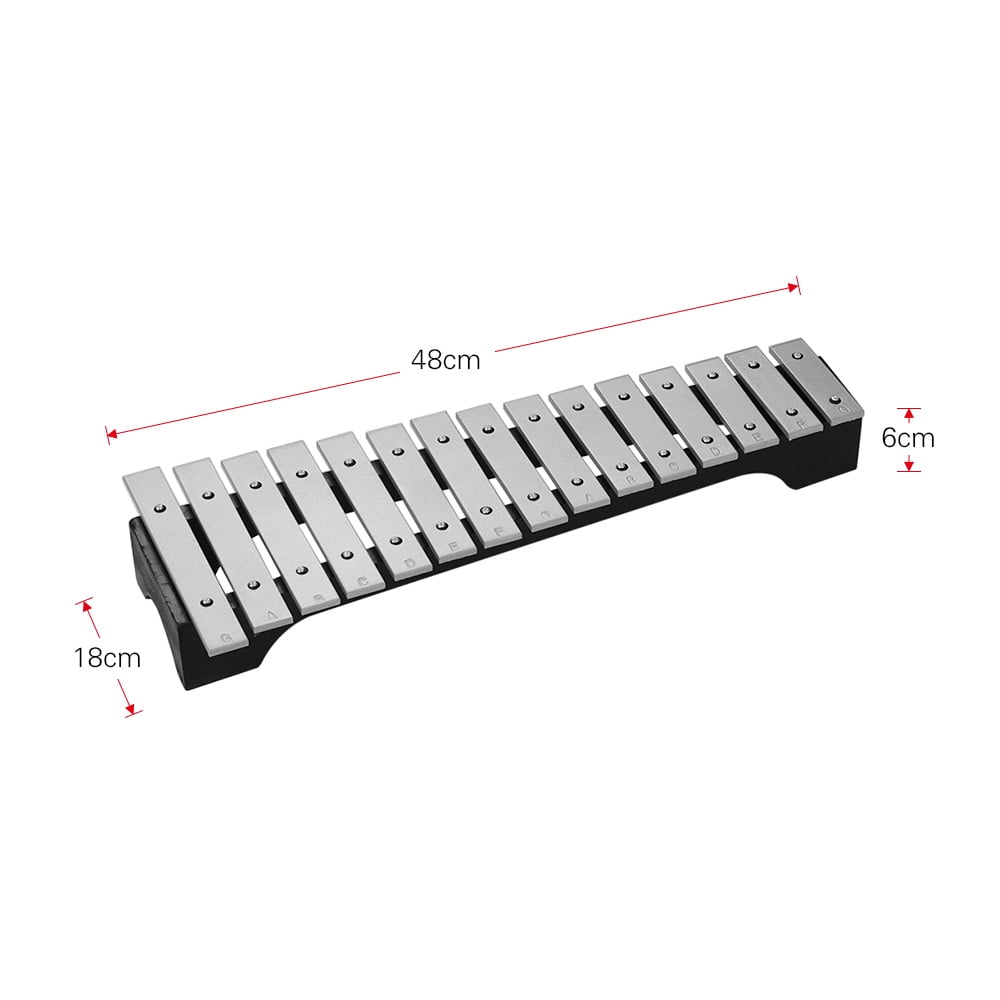 OUUTMEE Xylophone Glockenspiel à 32 Notes Pliable Avec Support Réglable En Hauteur, Glockenspiel Avec 4 Maillets Et Un Sac De Transport Pour Enfants Et Adultes, Instrument De Percussion Professionnel