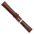 thumbnail image 4 of 22mm Havana Teju Liz Grain Lthr Slvr-tone Buckle Watch Band, 4 of 5