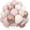 Dusty Pink White Gold, variant on 60PCS 12 Inch Pastel Pink Purple Teal Metallic Sage Green Confetti Latex Balloons, Mermaid Under The Sea Magic Themed Arch Decor Supplies for Birthday Party