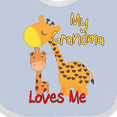 thumbnail image 4 of Inktastic My Grandma Loves Me Giraffe Boys or Girls Baby Bib, 4 of 4