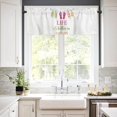 thumbnail image 2 of Curtain Valances for Windows, Life is Better in Flip Flops Colorful Slippers Rod Pocket Valance Window Treatments Short Curtains for Kitchen Bathroom Living Room 42 x 12 Inches, 1 Panel, 2 of 6
