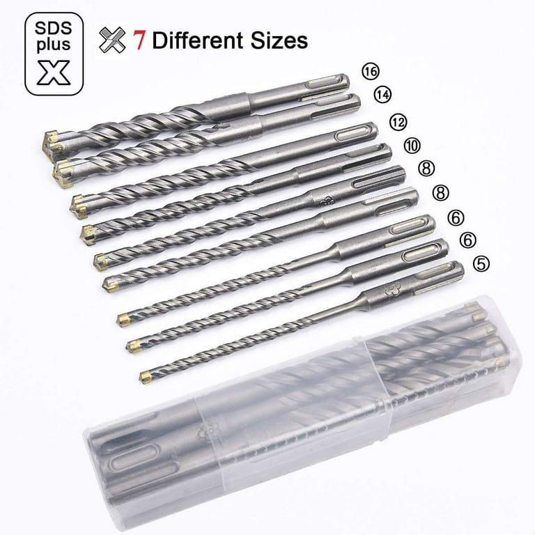 Concrete Concrete Drill Bits 9 Pcs 5Mm 16Mm Sds Plus Electric