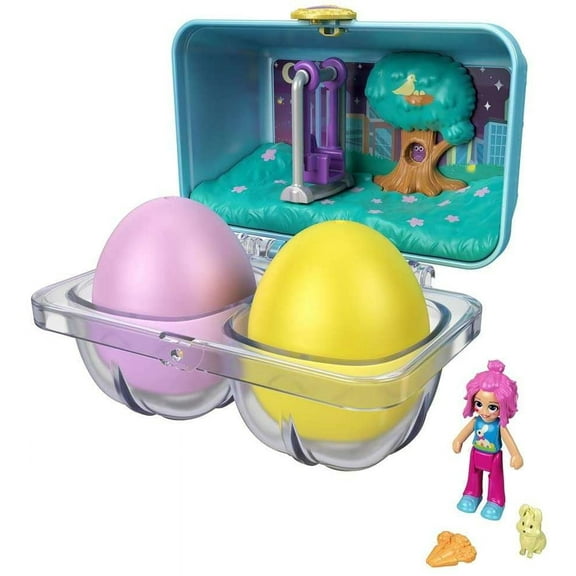 PoIIy Pocket Polly Pocket Mystery Surprise Egg Carton - Blue Nighttime Cityscape Theme