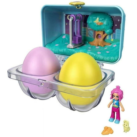 PoIIy Pocket Polly Pocket Mystery Surprise Egg Carton - Blue Nighttime Cityscape Theme