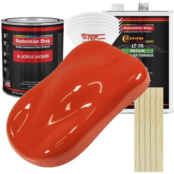 Restoration Shop Hemi Orange Acrylic Lacquer Auto Paint Complete