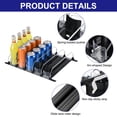 thumbnail image 3 of 3uds Soda Lata Organizador para Refrigerador, Autoempuje Bebida Organizador, Ancho Ajustable Bebidas Dispensador Bebidas Empujador para Despensa Expendedora Máquina, Negro, 3 of 6